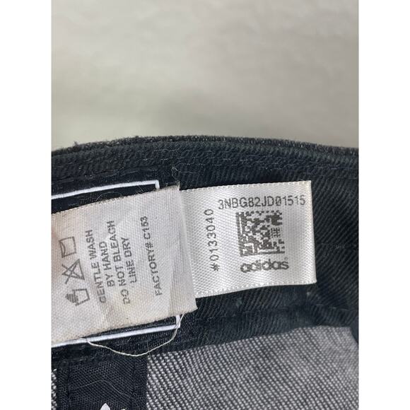 Adidas Originals Washed‎ Black Denim Dad Hat Trefoil Logo Adjustable Cap - Picture 4 of 13